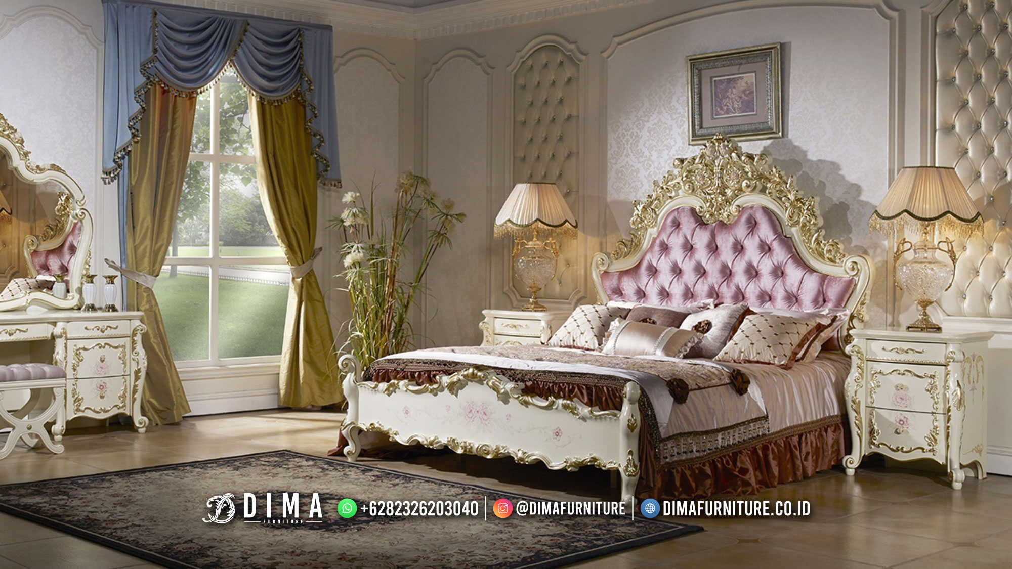 Desain Kamar Set Mewah Jepara Luxury Kingdom Style MM303