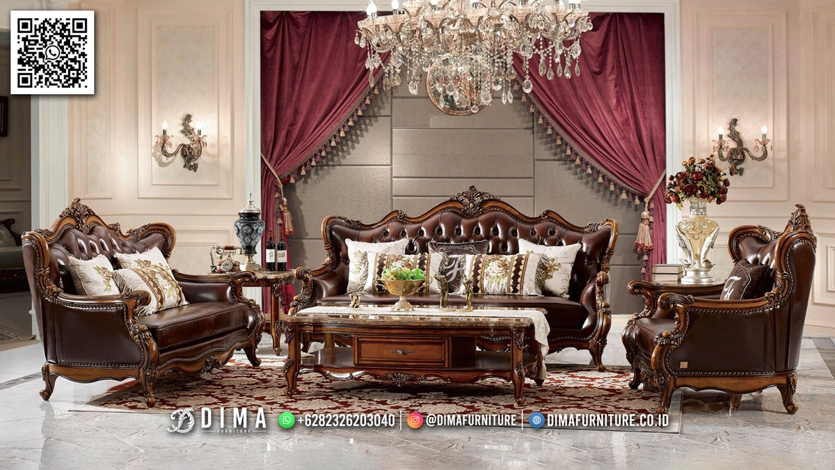 Set Sofa Ruang Tamu Klasik Terbaru Mewah Royal Design MM832